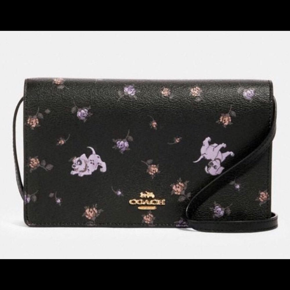 Disney X Coach Crossbody w/ Dalmatian Floral Print
